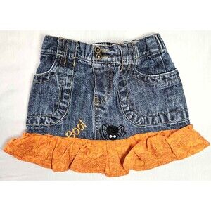 Circo 18m Toddler Girls Denim Blue Jean Skirt Halloween Ruffled